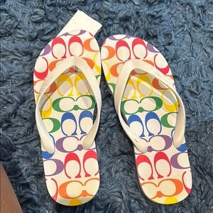 Coach Multicolor Flip Flops